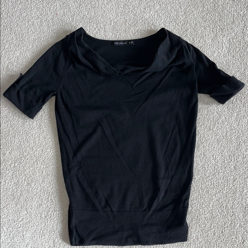 The Limited Black Short Sleeve Top